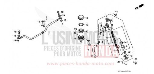 HAUPTBREMSE, HINTEN ZYLINDER (2) CB500Y de 2000